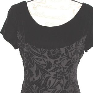 Liz Claiborne Maxi Black Dress Velveteen Size 10